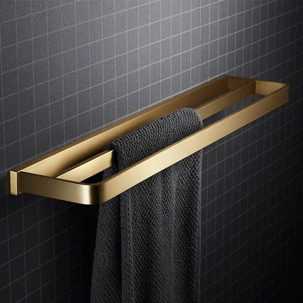 Bathroom Towel Rack Corner Shelf Paper Holder Hook