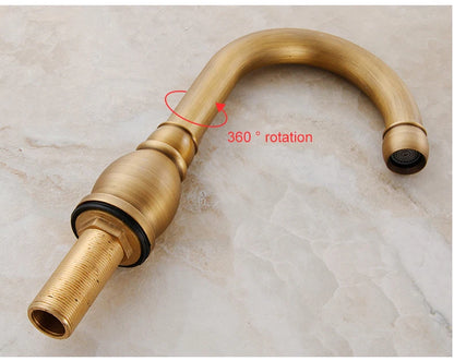 Ellen Antique Bronze Bath Sink Faucet Double Handle