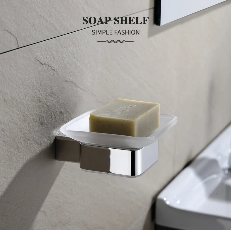 Stainless Steel Bathroom Wall Shelf Towel Bar Rack