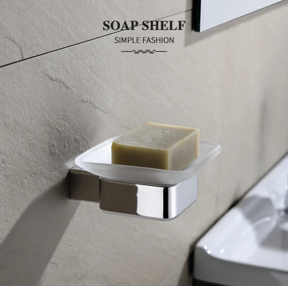 Stainless Steel Bathroom Wall Shelf Towel Bar Rack