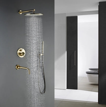 Bathroom Faucet Shower Mixer Tap Spout Black Solid