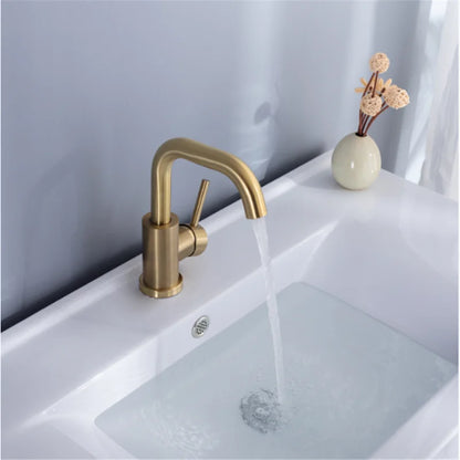Bathroom Faucet Brushed Gold Bathroom Basin Faucet Cold