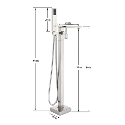 Shbshaimy Golden Floor Bathroom Bathtub Faucet Handshower Cold