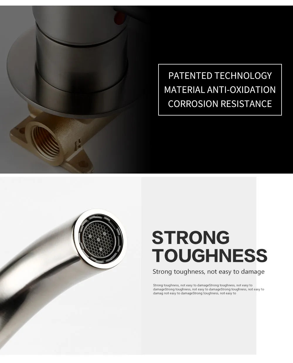 Bagnolux Ronda Stainless Steel Solid Brass Trim Taps