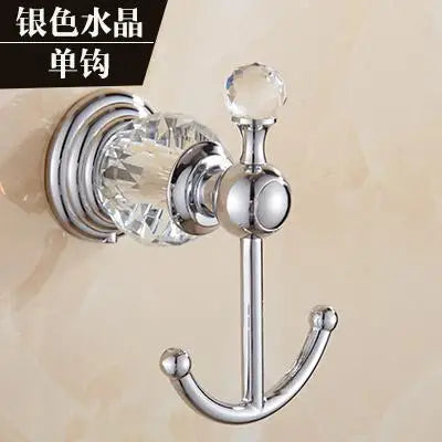 Brass Shower Shelf Toilet Paper Holder Silver Crystal