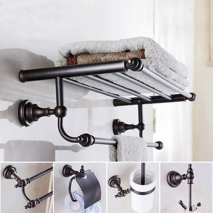 Oil Rubbed Bronze Bathroom Towel Shelf Towel Holder