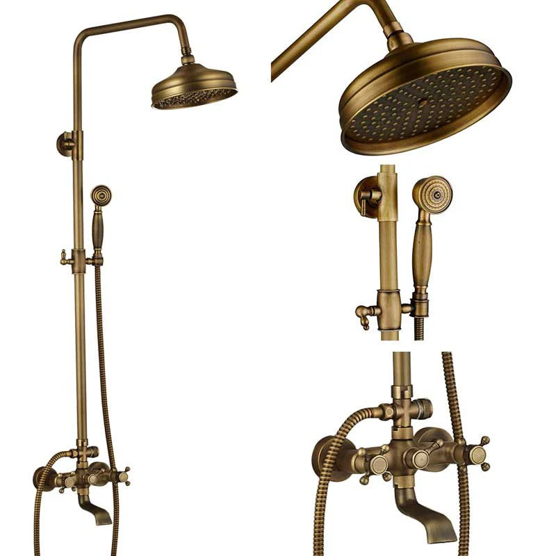 Poiqihy Antique Shower Wall Bathroom Bath Shower Faucet