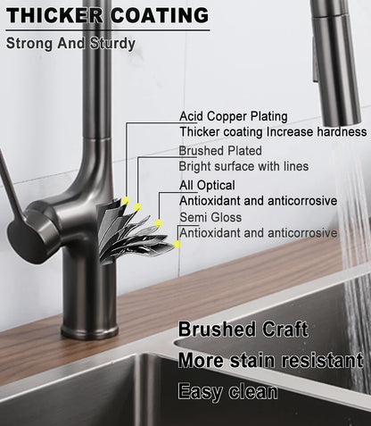 Deck Mounted Faucet Pull Out Mixer Tap Bagnolux
