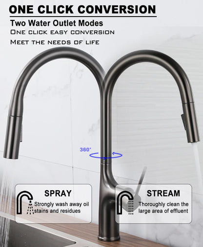 Deck Mounted Faucet Pull Out Mixer Tap Bagnolux