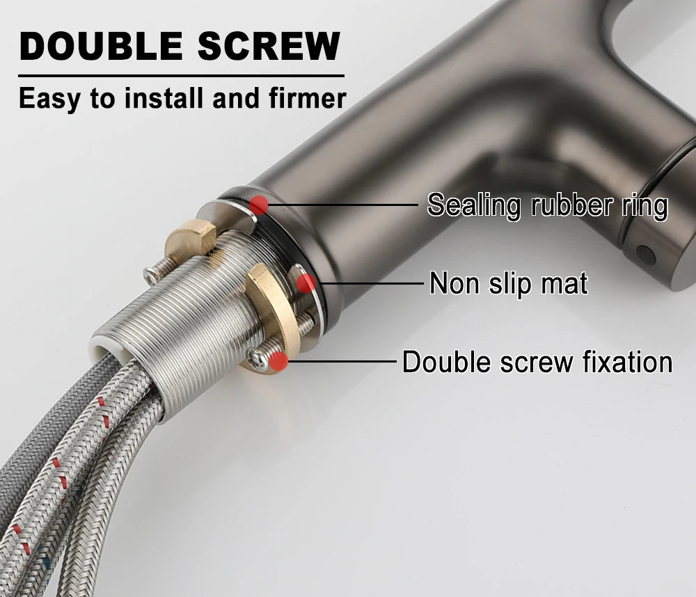 Deck Mounted Faucet Pull Out Mixer Tap Bagnolux