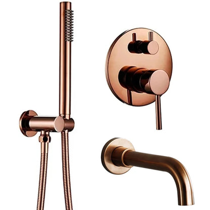 Bathtub Mixer Tap Shower Cold Bathroom Faucet Brushed