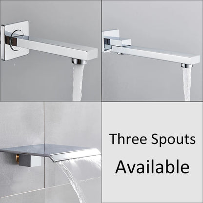 Chrome Bathroom Digital Display Shower Faucet Rainfall Shower