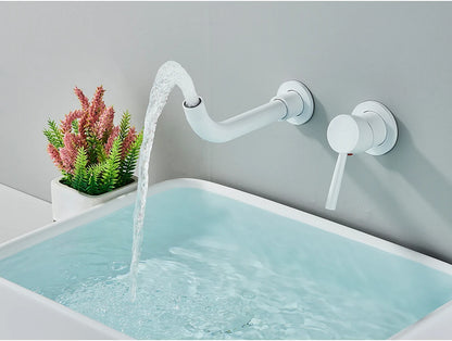 Matte Black Basin Faucet Brass White Bathroom Sink