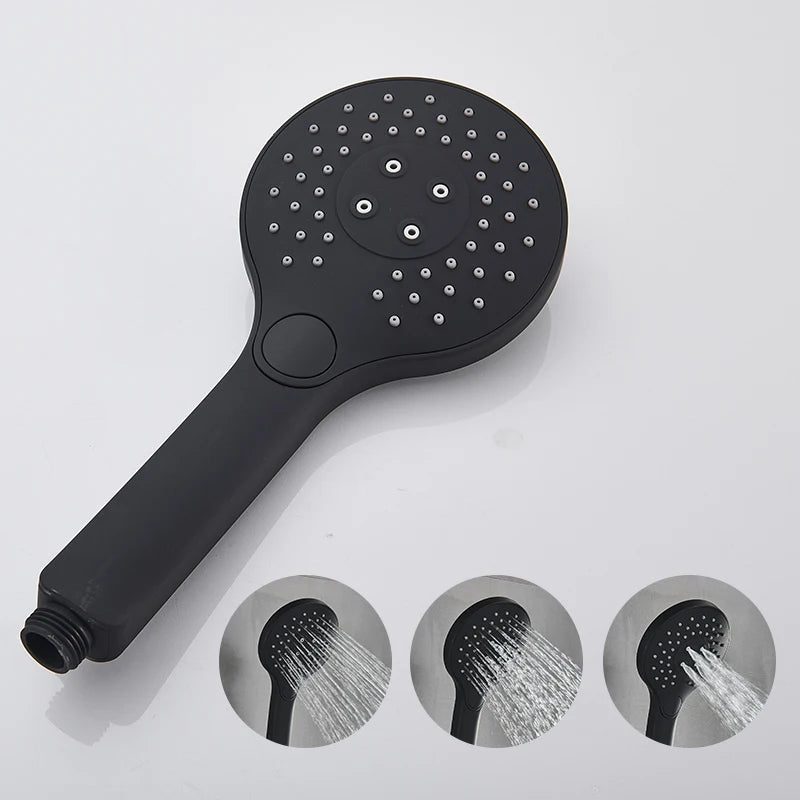 Matte Black Shower Faucet Wall Mount Bathroom Shower