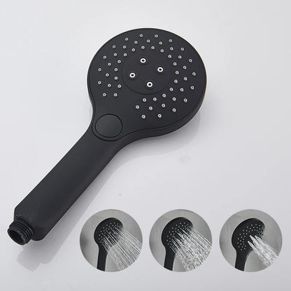 Matte Black Shower Faucet Wall Mount Bathroom Shower