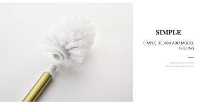 Bathroom Hardware Brushed Gold Toilet Brush Holder Robe