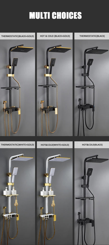 Cold Shower System Bathroom Led Digital Shower Wall