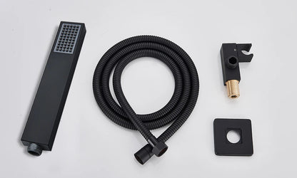 Black Shower Faucets Wall Mounted Rainfall Shower System