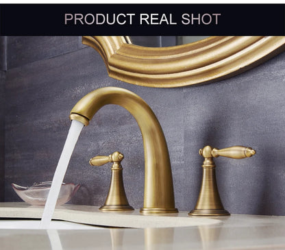 Ellen Antique Bronze Bath Sink Faucet Double Handle