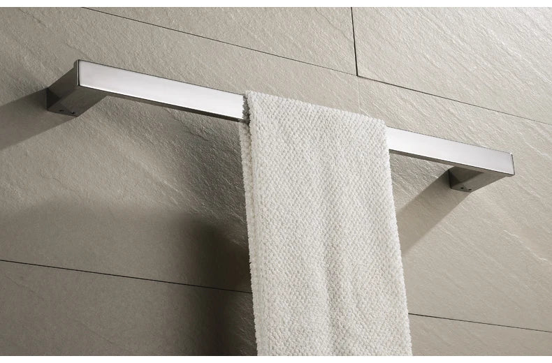 Stainless Steel Bathroom Wall Shelf Towel Bar Rack