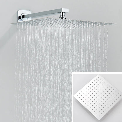 Chrome Bathroom Digital Display Shower Faucet Rainfall Shower