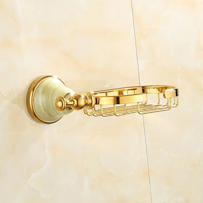 Tuqiu Bathroom Gold Bathroom Shelf Towel Rack Towel