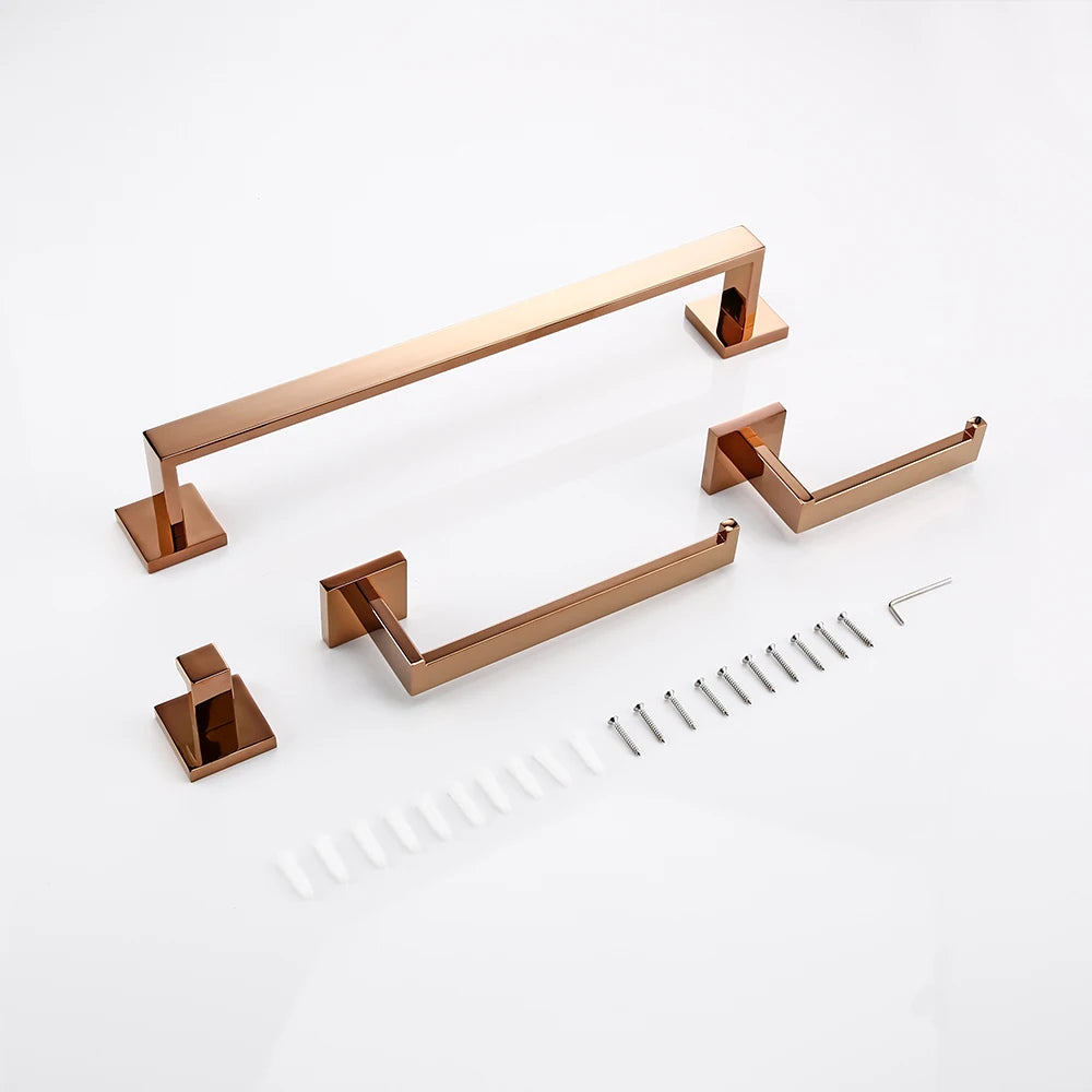 Rose Gold Bathroom Wall Mount Shelf Toilet Bath