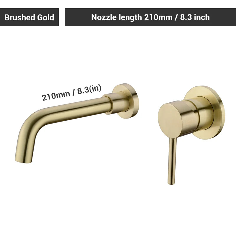 Black Bathroom Sink Faucet Brass Tap Cold Wash