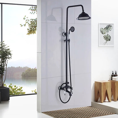 Bathroom Shower Faucet Brass Rainfall Shower Mixer Tap