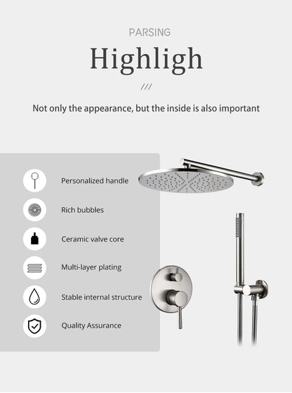 Bagnolux Shower Brass Drawing Concealed Wall Hanging Top