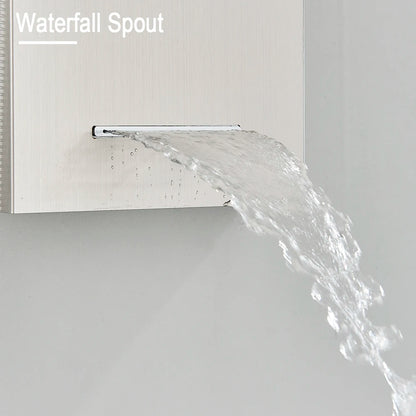 Led Light Shower Panel Waterfall Rain Digital Display