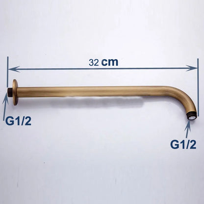 Antique Brass Bathroom Hand Shower Head Inch Round