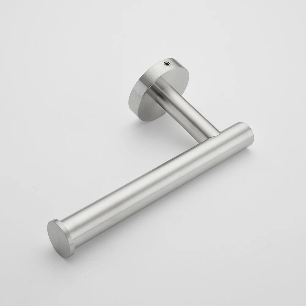 Bathroom Hardware Kit Brushed Stainless Steel Round Wall