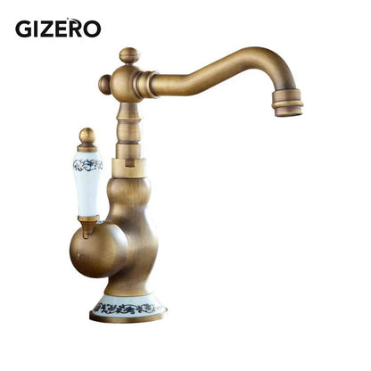 Antique Retro Faucet Basin Mixer Bathroom Cold Water