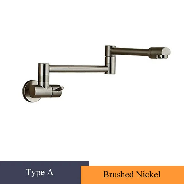 Brushed Gold Faucet Wall Mount Bathroom Basin Faucet