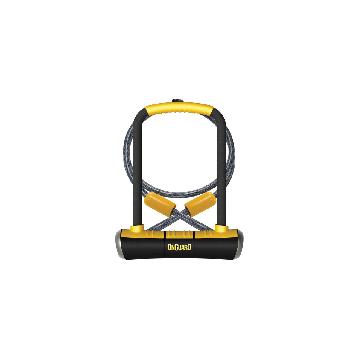 OnGuard PitBull U-Lock DT with Cable and Bracket: 4.5 x 9", Black/Yellow 1
