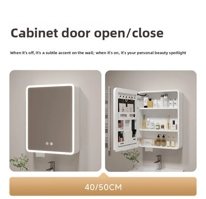 Smart Corner Round Space Aluminum Mirror Cabinet Wall