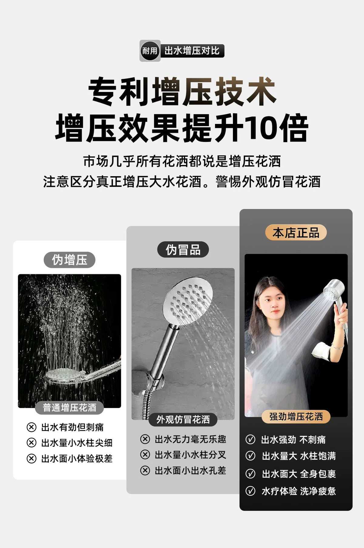 Upgraded 304 Stainless Steel High Pressure Shower Head