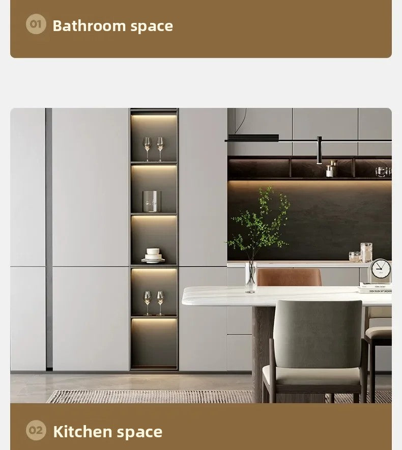 Stainless Steel Niche Bathroom Shelf-Embedded Tv Cabinet Style