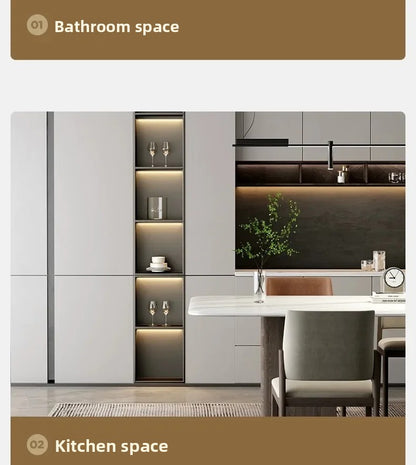 Stainless Steel Niche Bathroom Shelf-Embedded Tv Cabinet Style