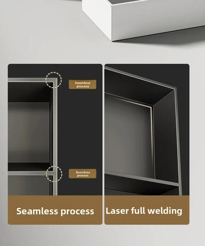 Stainless Steel Niche Bathroom Shelf-Embedded Tv Cabinet Style