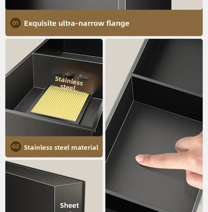 Stainless Steel Niche Bathroom Shelf-Embedded Tv Cabinet Style