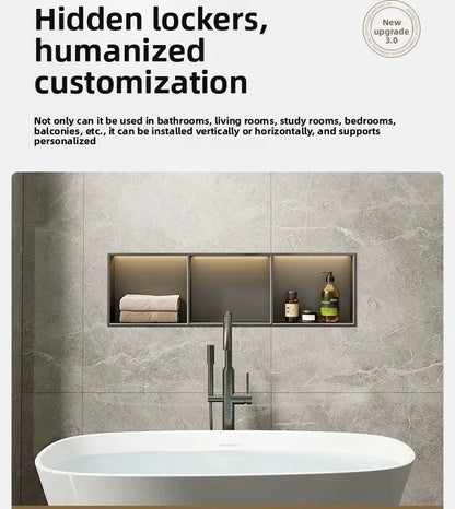 Stainless Steel Niche Bathroom Shelf-Embedded Tv Cabinet Style