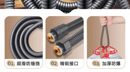Large Panel Black High Pressure Shower Head Modes