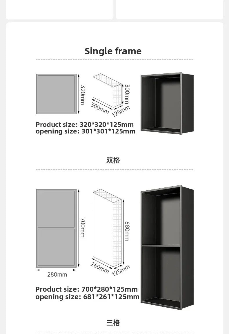 Stainless Steel Niche Bathroom Shelf-Embedded Tv Cabinet Style