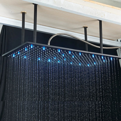 Large Rainfall Shower Faucet Ceiling Installation Bathroom