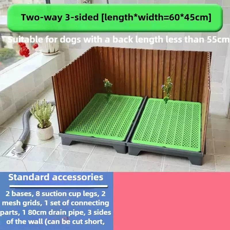 Flush Dog Toilet 28cm Enclosing Wall Large Dog