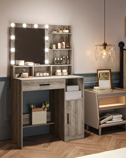 Hzuaneri Dressing Table Mirror 10 Led Lights Vanity