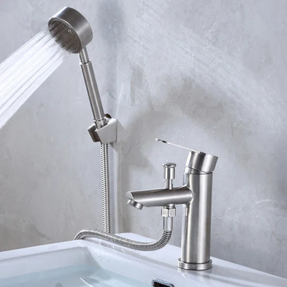 Cold Water Bathroom Basin Faucet Shower Head Shampoo