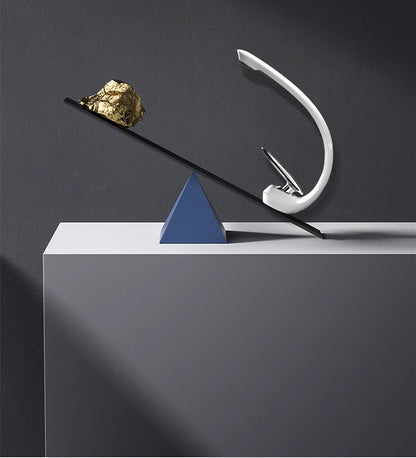 Creative Bathroom Sink Faucet Tap White Brass Wash
